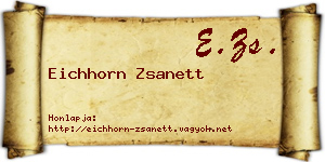 Eichhorn Zsanett névjegykártya